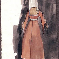 Costume Design Drawings (1-20) for the production, "Oh, la gente"