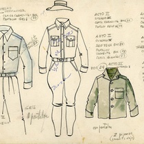 Costume designs for the theatrical production, "Aire frío"