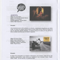 Catalogue for the 3er Festival del Monólogo Latinoamericano